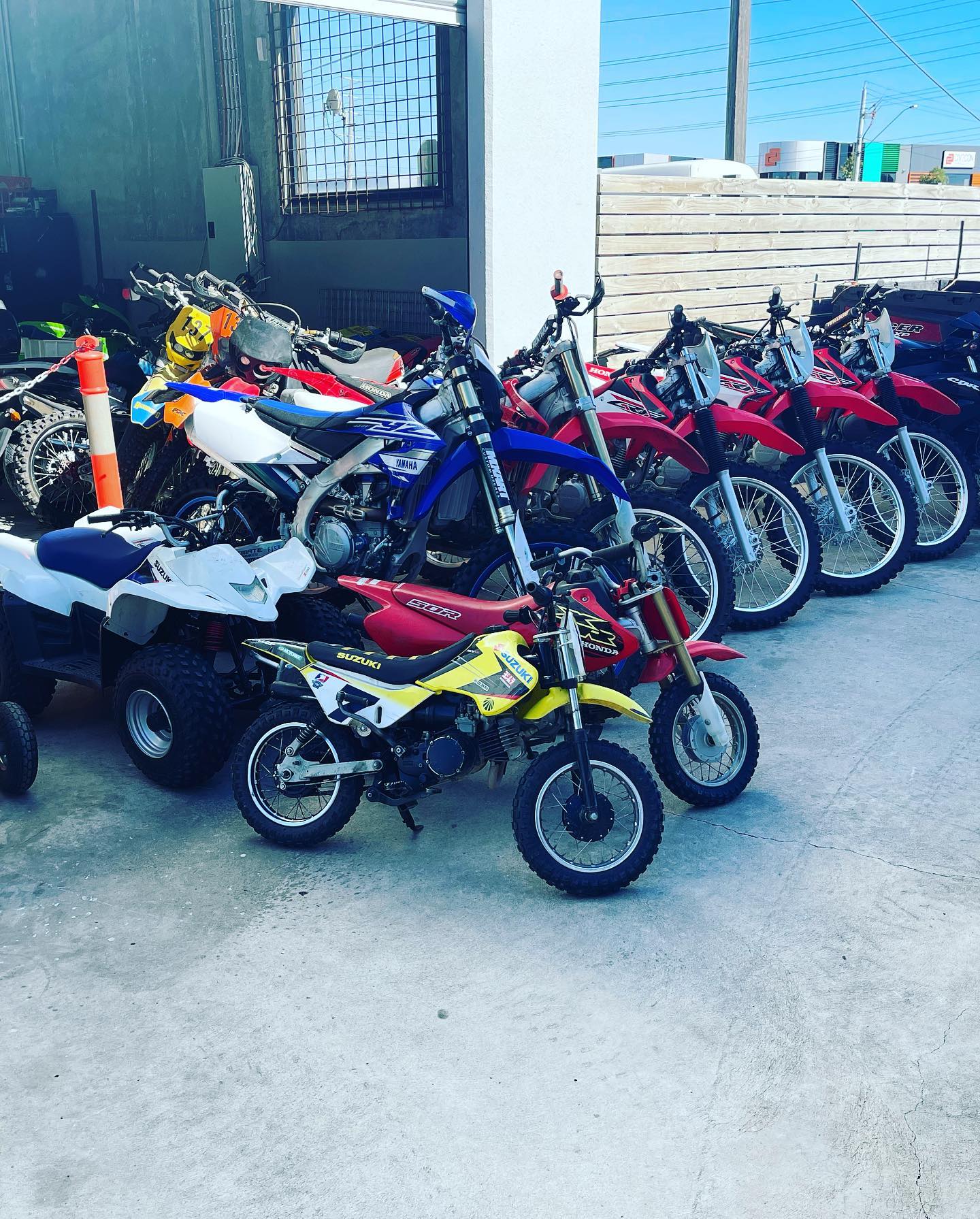 Motorcycle being serviced at Hayes Motorcycle and ATV