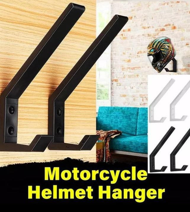 Motorcycle helmet and jacket wall hanger