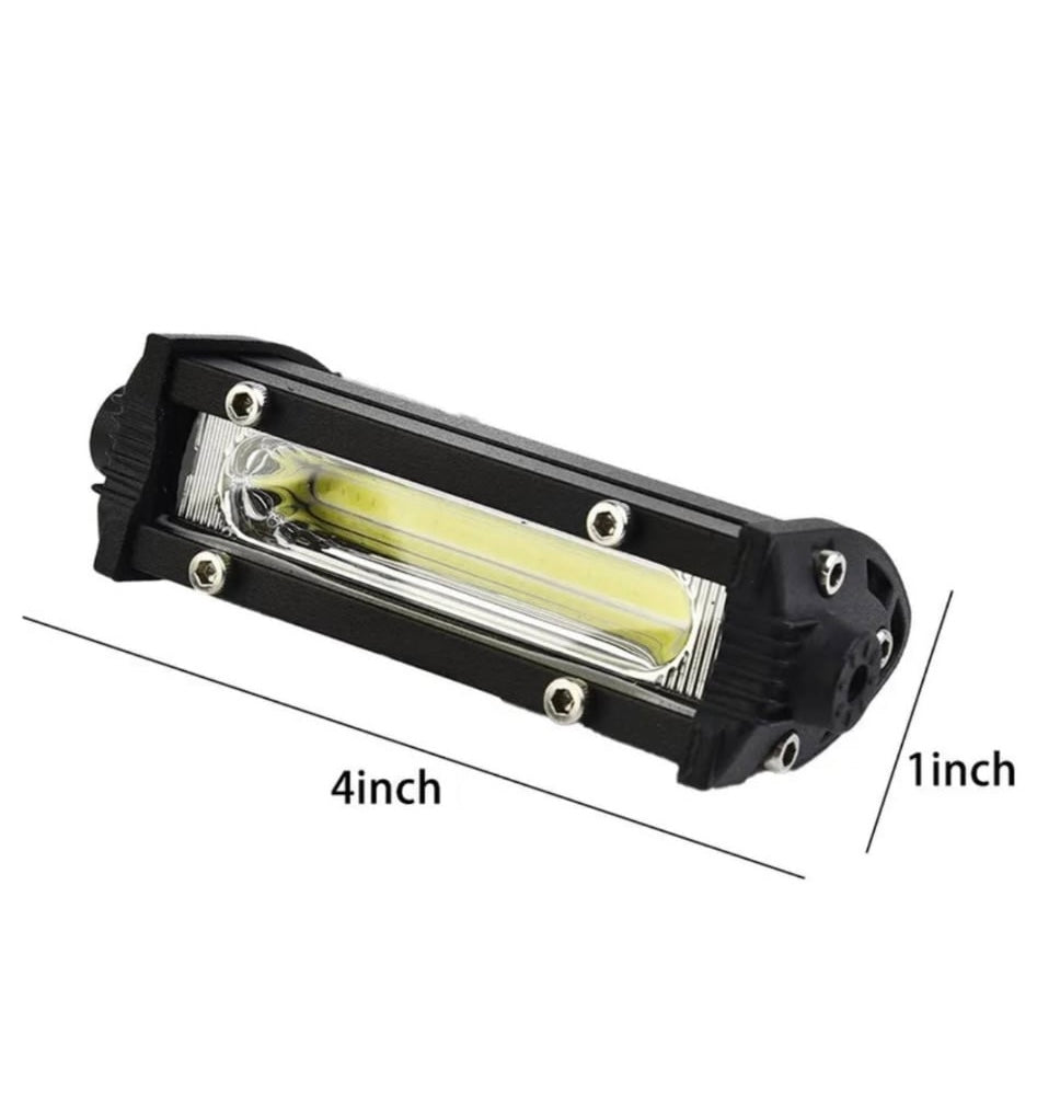 Mini 4" LED Light Bar 12V – Motorcycle & ATV Single Row LED Light