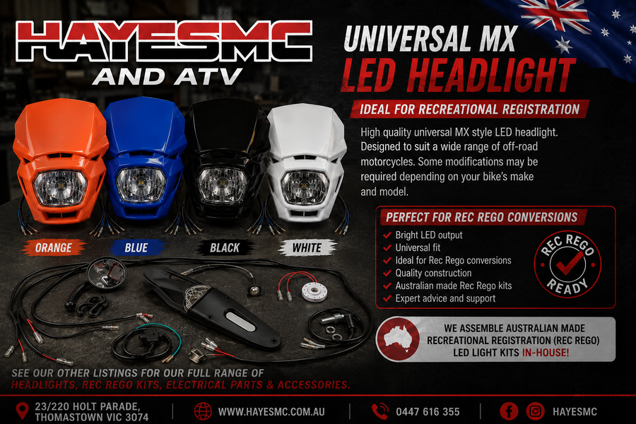 Rec Reg Kit AC & DC - WITH HEADLIGHT (Recreational registration)