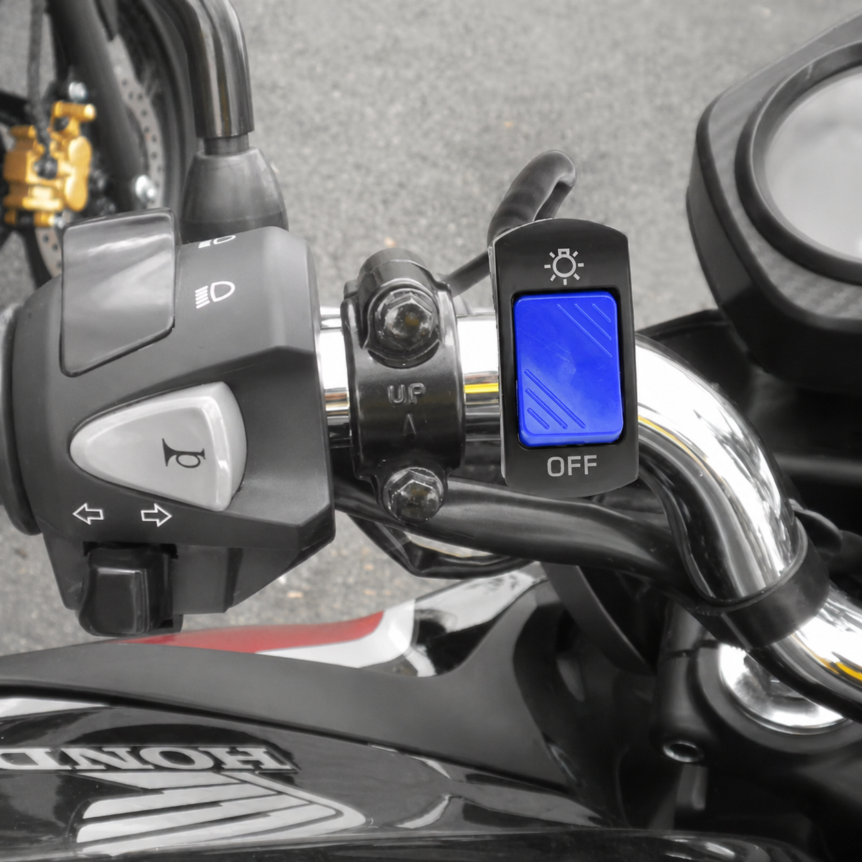 Motorcycle/ATV ON/OFF 12v handlebar switch blue