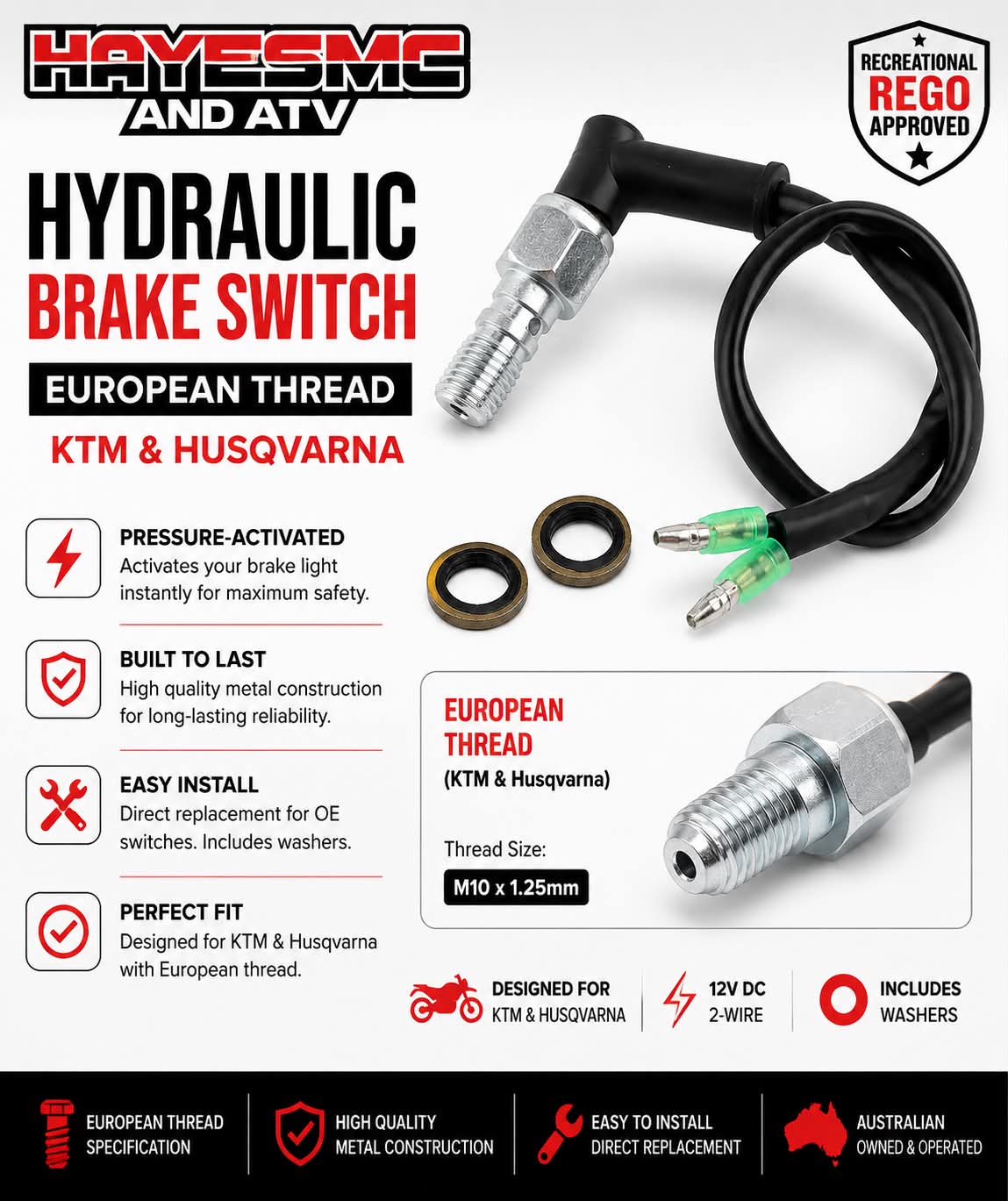 Hydraulic Brake Switch – KTM & Husqvarna (European Thread)