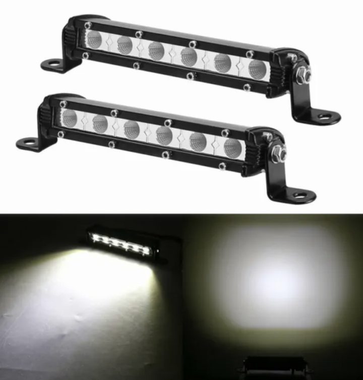 Single row small mini motorcycle LED rec rego light bar (For bikes with battery only)
