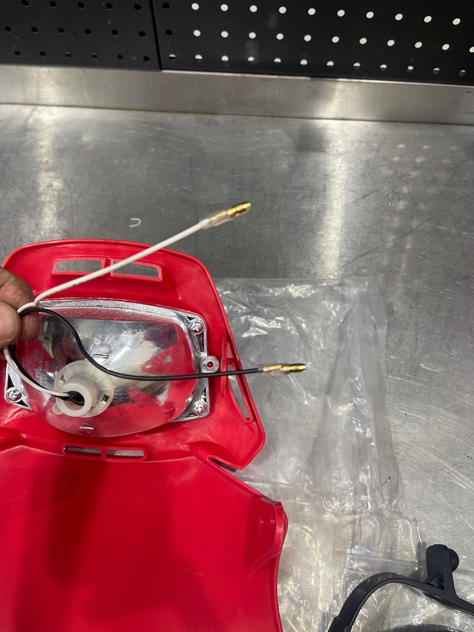 Red LED headlight unit